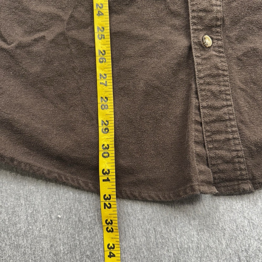 Carhartt Longsleeve Heavyweight Mens 2XL Brown Button Up Workwear S215 DKB - Picture 6 of 14